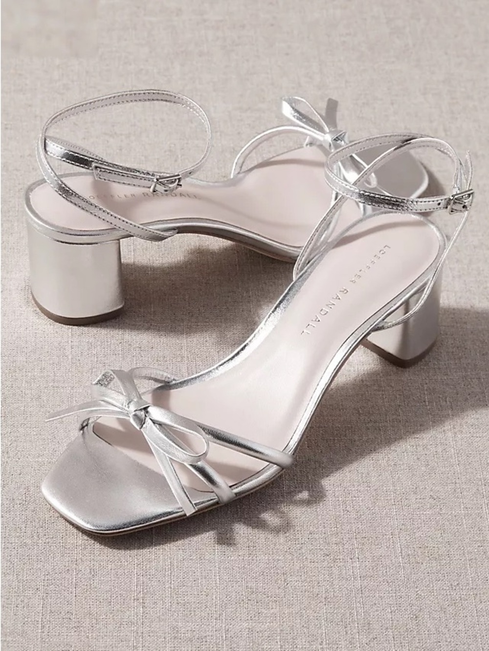 Loeffler Randall Gracie Bow Heeled Sandals - Size 8